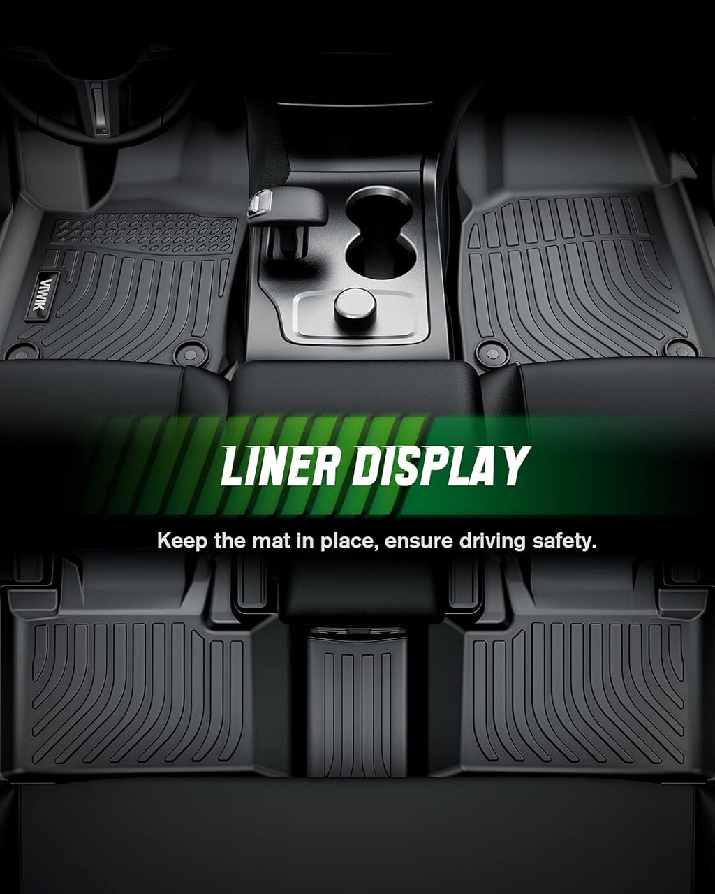 Black TPE Car Floor Mats Full Set P77444