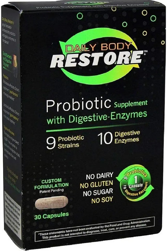 Probiotic Supplement with Digestive Enzymes 30 Capsules X32824