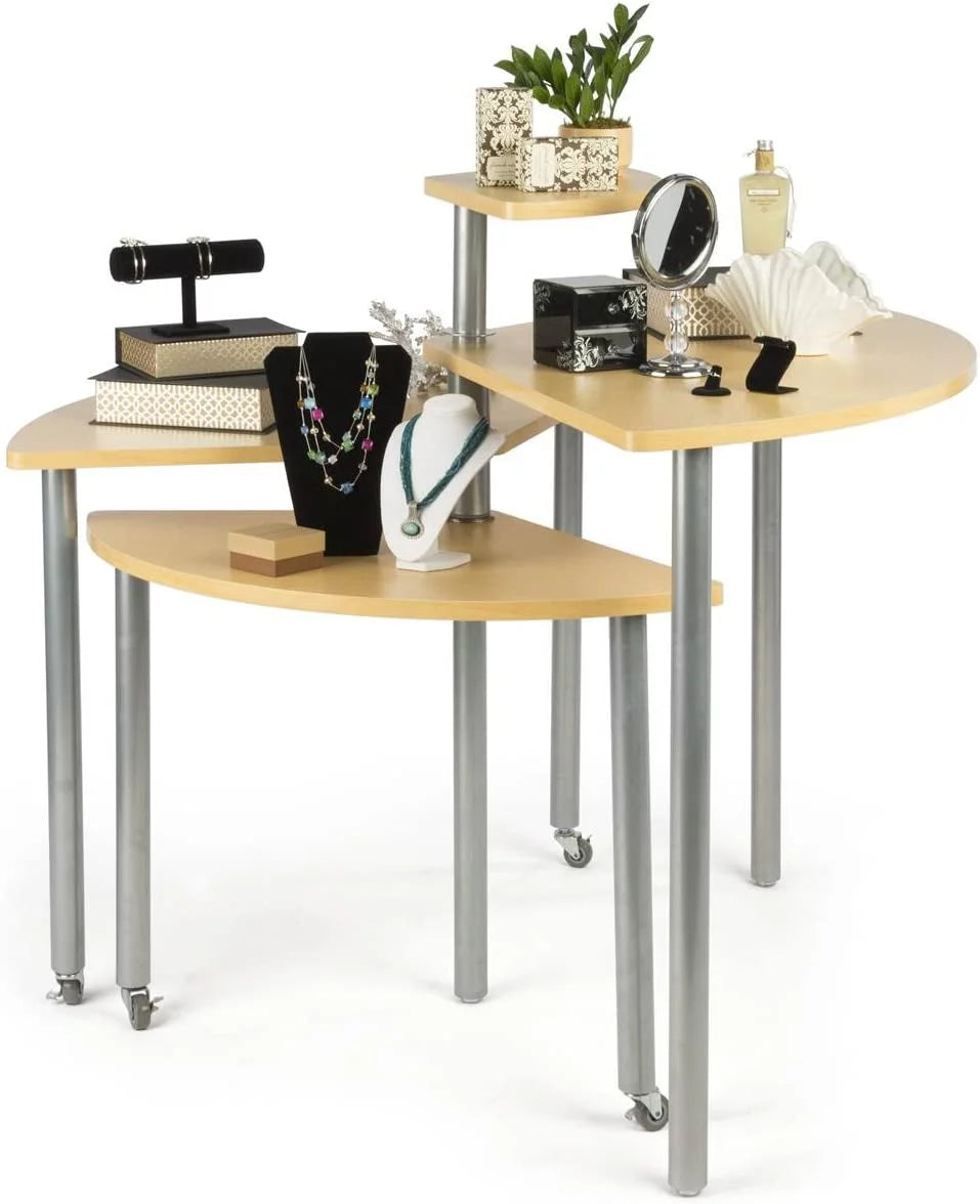 4 Tier Steel and Wood Display Table E286