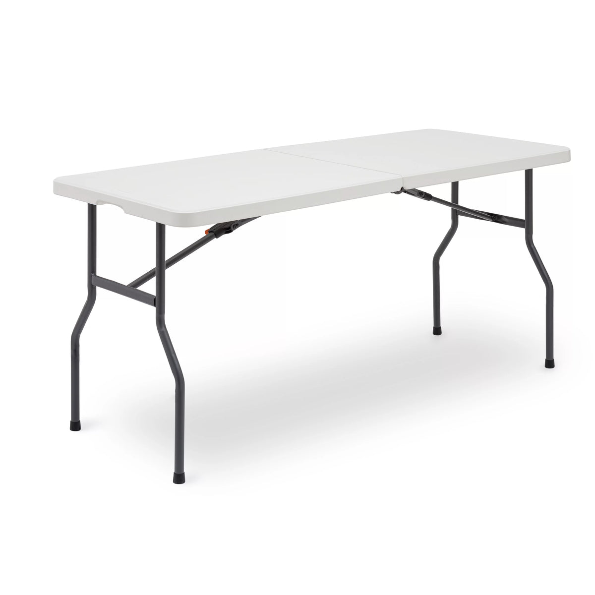 5-Foot White Folding Table Y68231
