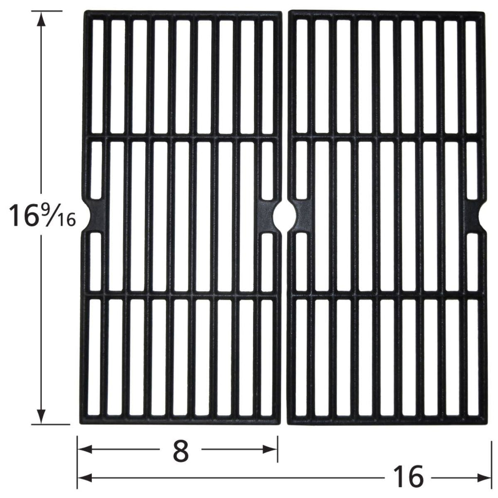 2pc Matte Cast Iron Cooking Grid T141415