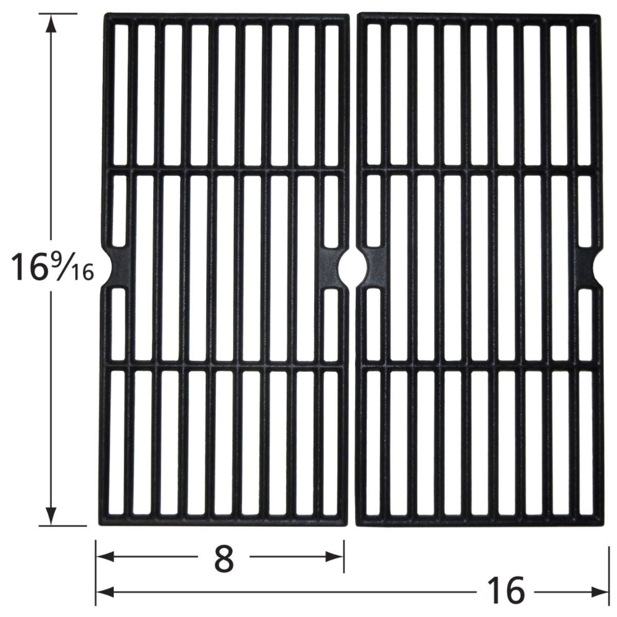 2pc Matte Cast Iron Cooking Grid T141415