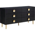 Contemporary Metal Dresser in Rich Black Finish Y330088
