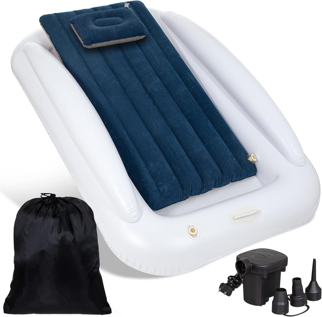 Portable Inflatable Toddler Travel Bed with Safety Bumper Sides Pack of 2 V4849