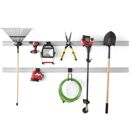 12-Piece Quick-Release Snap Rail Kit Garage Organizer System C62344