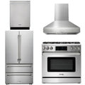 36 Gas Range, Range Hood, Refrigerator, Dishwasher V683