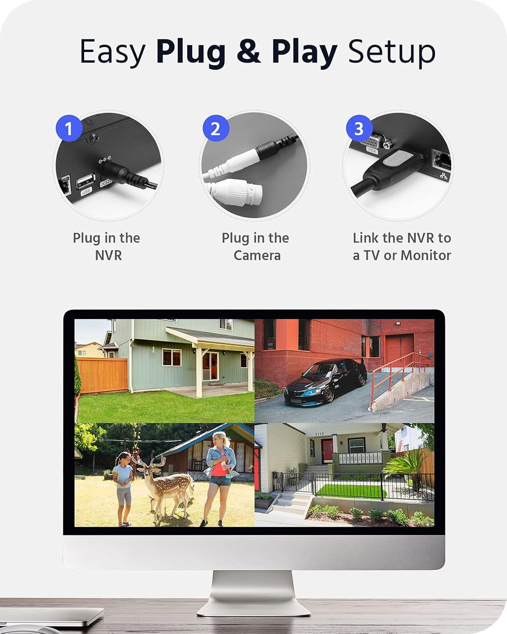 8CH Wireless Security Camera System with 1TB Hard Drive F650