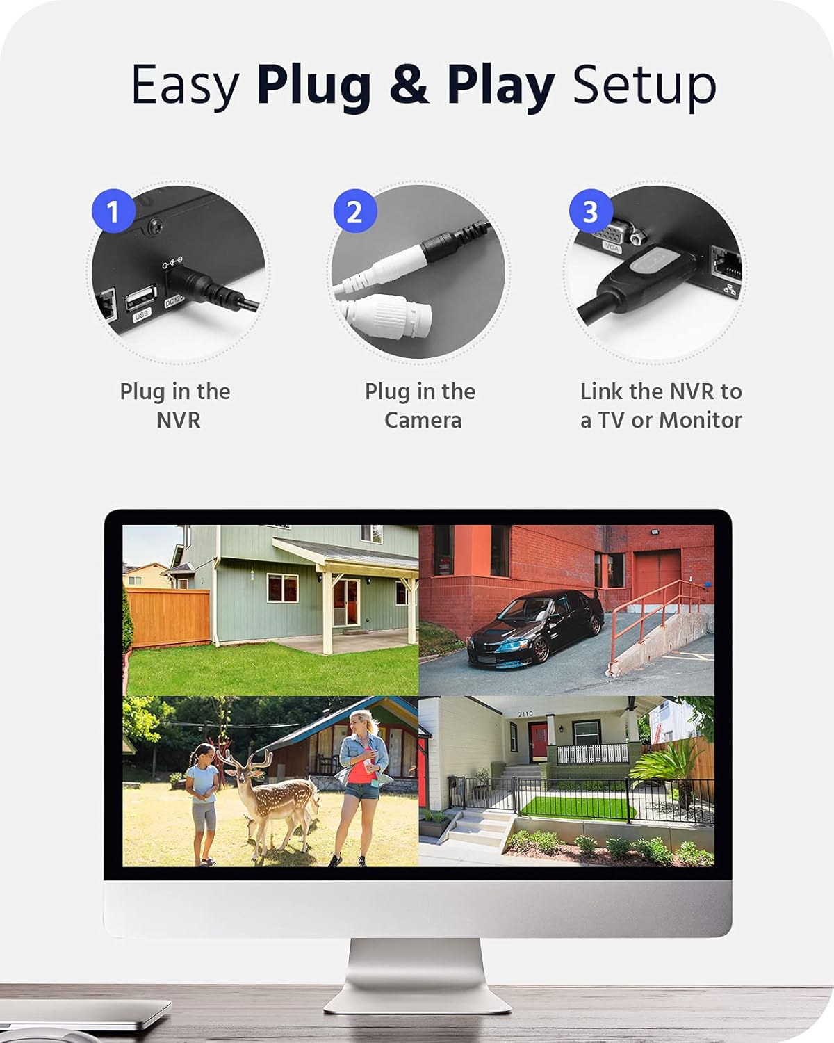 8CH Wireless Security Camera System with 1TB Hard Drive F650