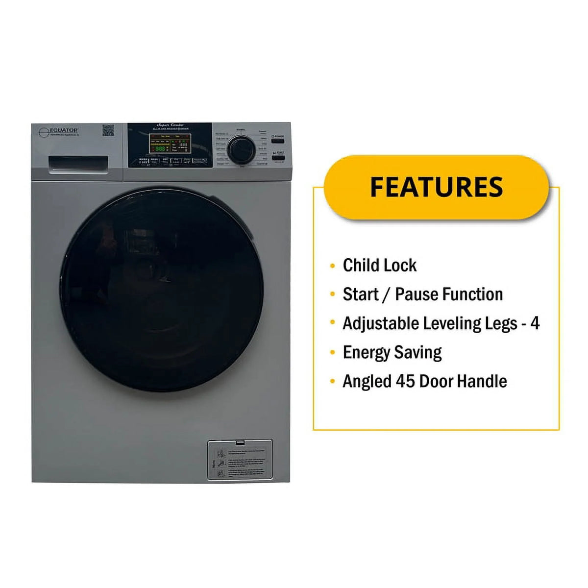 Compact 110V Vented/Ventless 15 lbs Washer Dryer A556