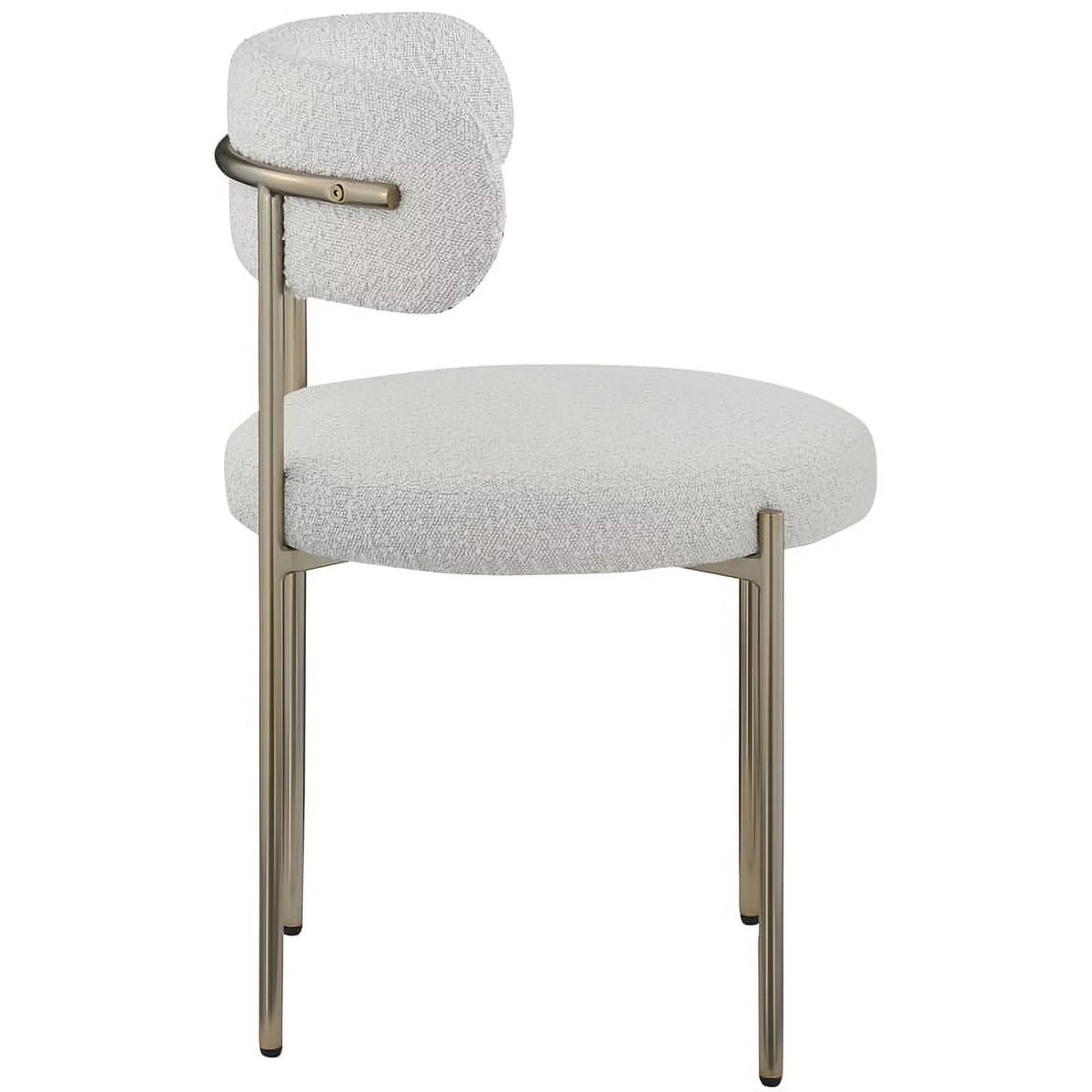 Cream Boucle Fabric Dining Chair X4589