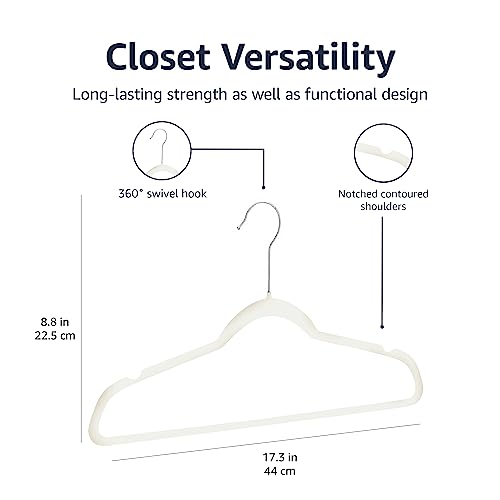 Velvet Non-Slip Suit Hangers, Pack of 50, Black P530