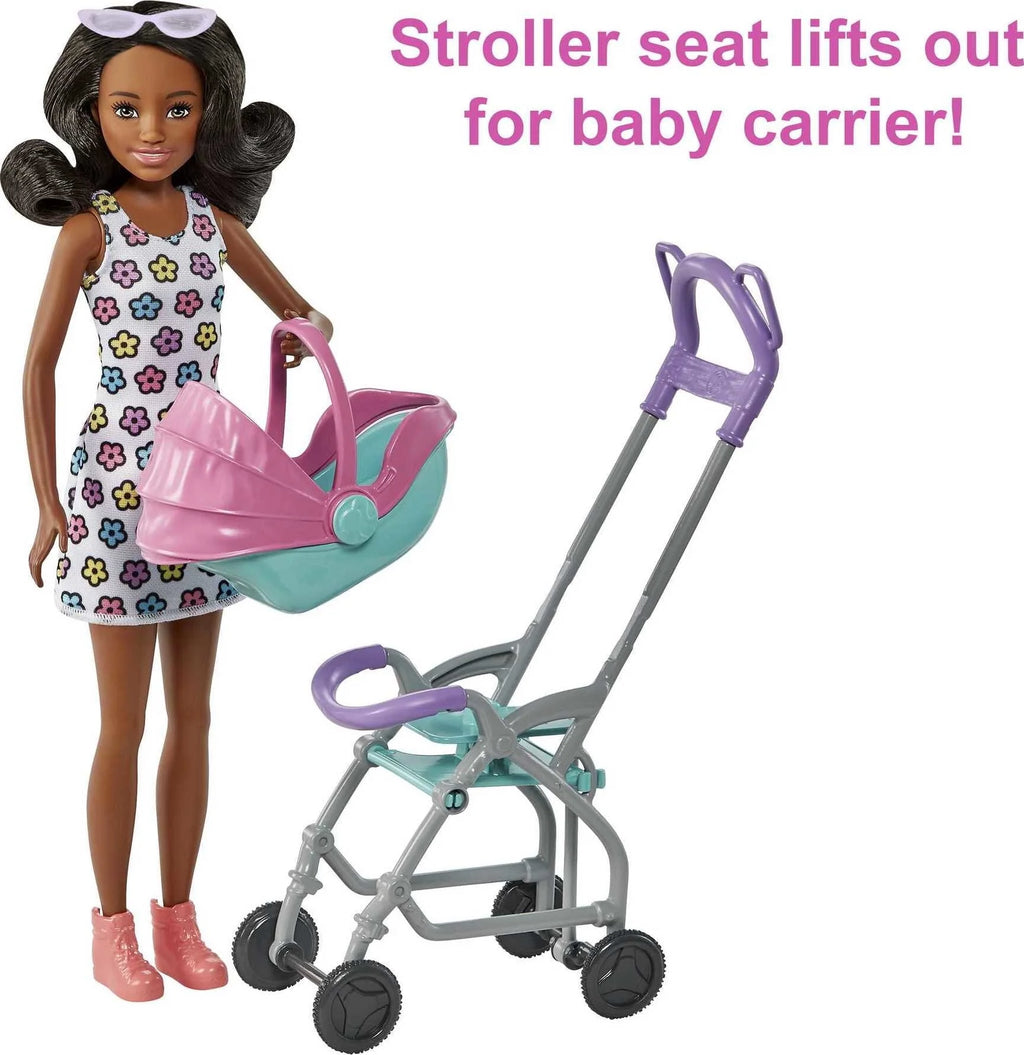 Stroller Playset with Dolls and 5 Accessories R606