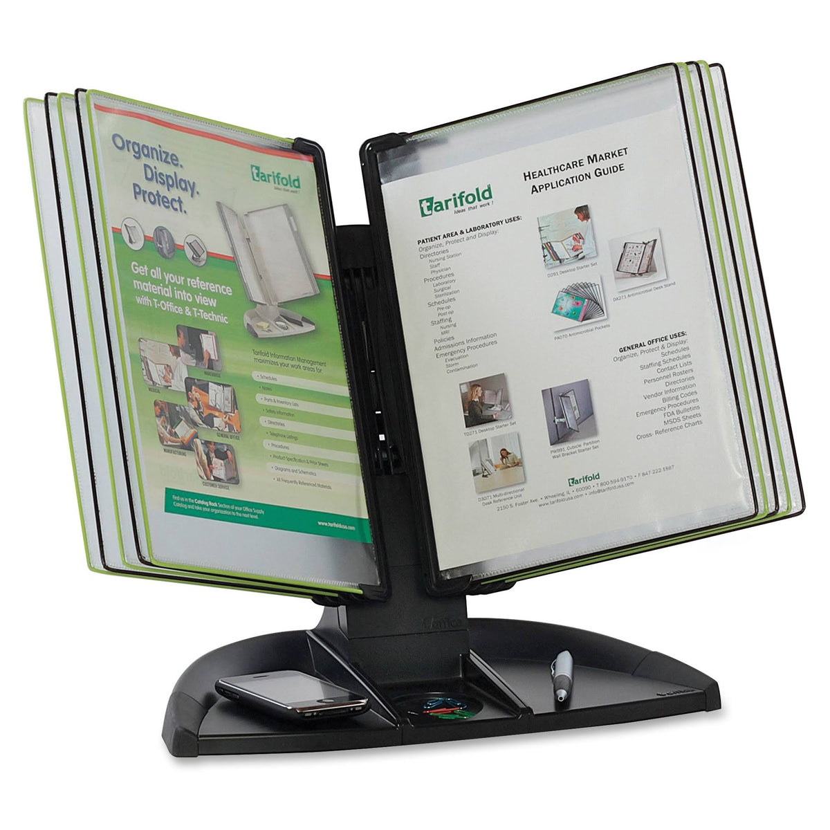 Modular Reference Display Desk Set, 10 Wire-Reinforced Pockets J481