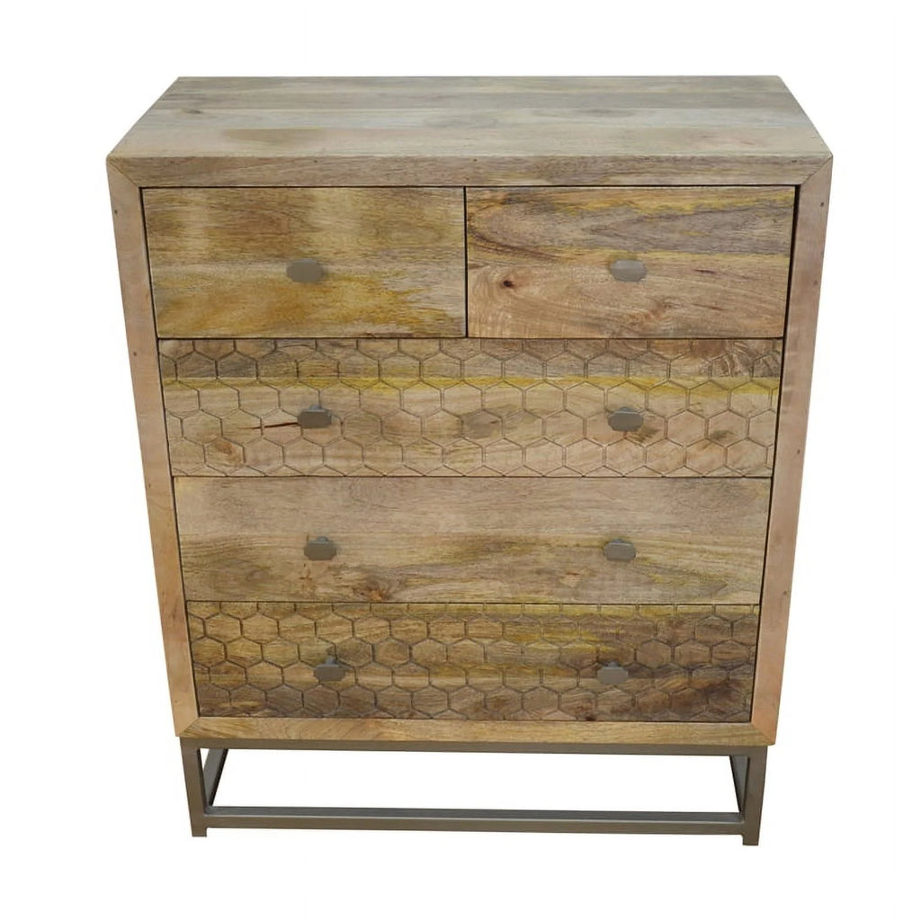 5 Drawer Solid Wood Dresser A6170