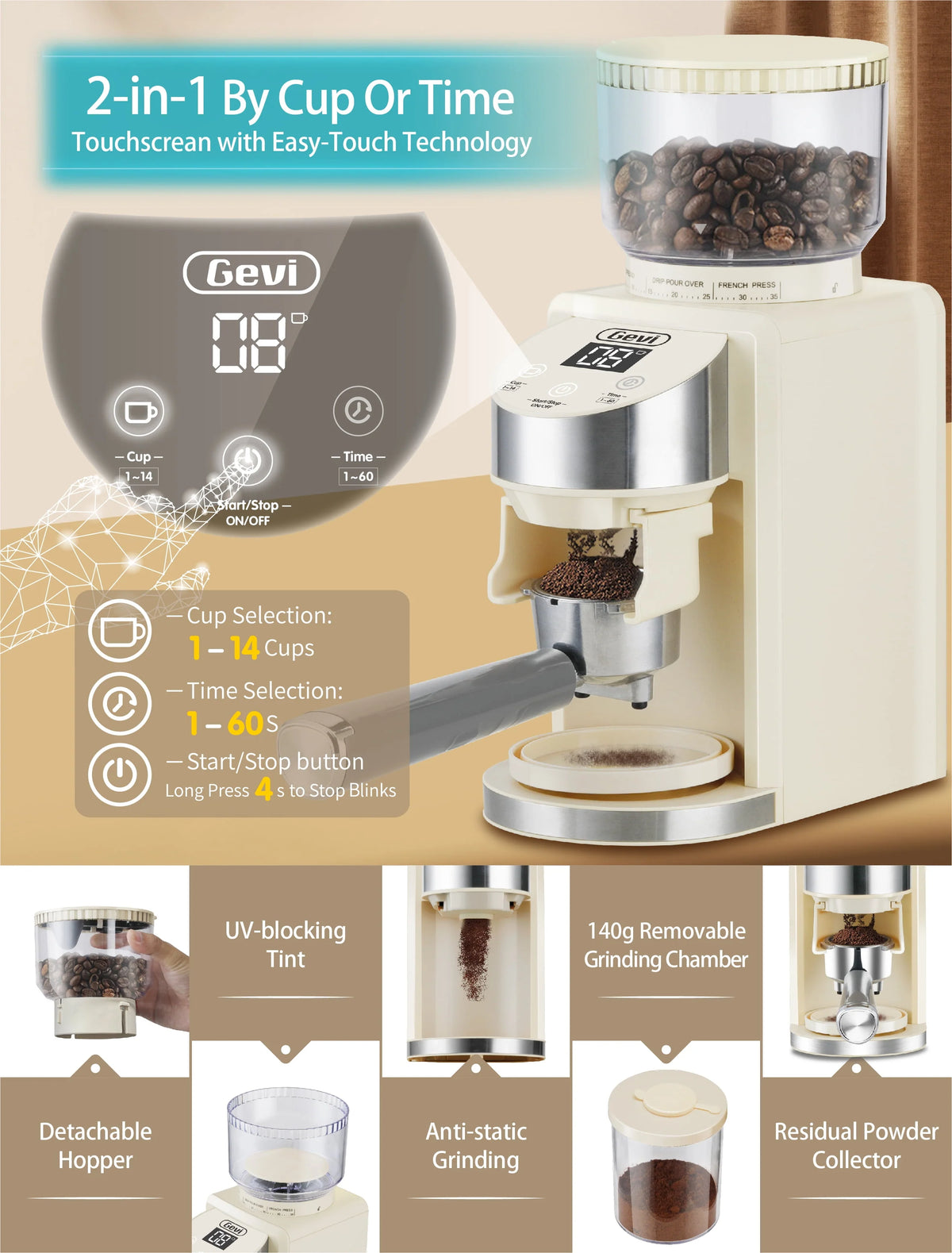 20 Bar Espresso Machine with Burr Coffee Grinder X9135