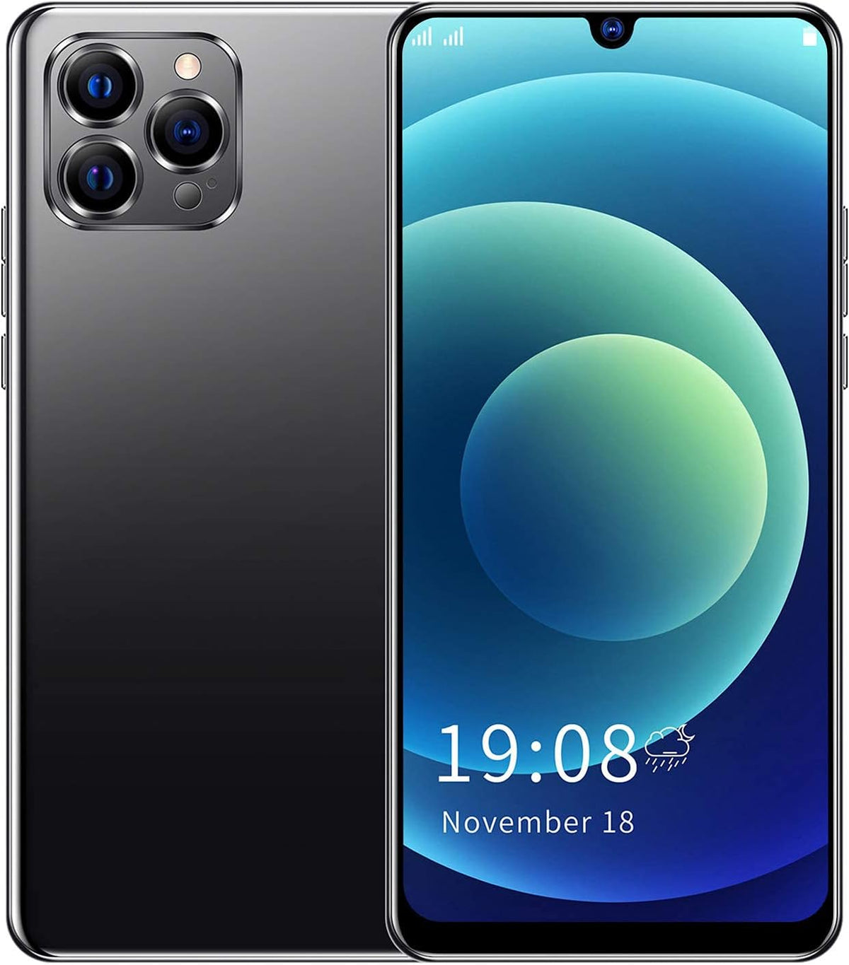 Unlocked Android Smartphone 6.26in Large Screen Dual Card Black R499