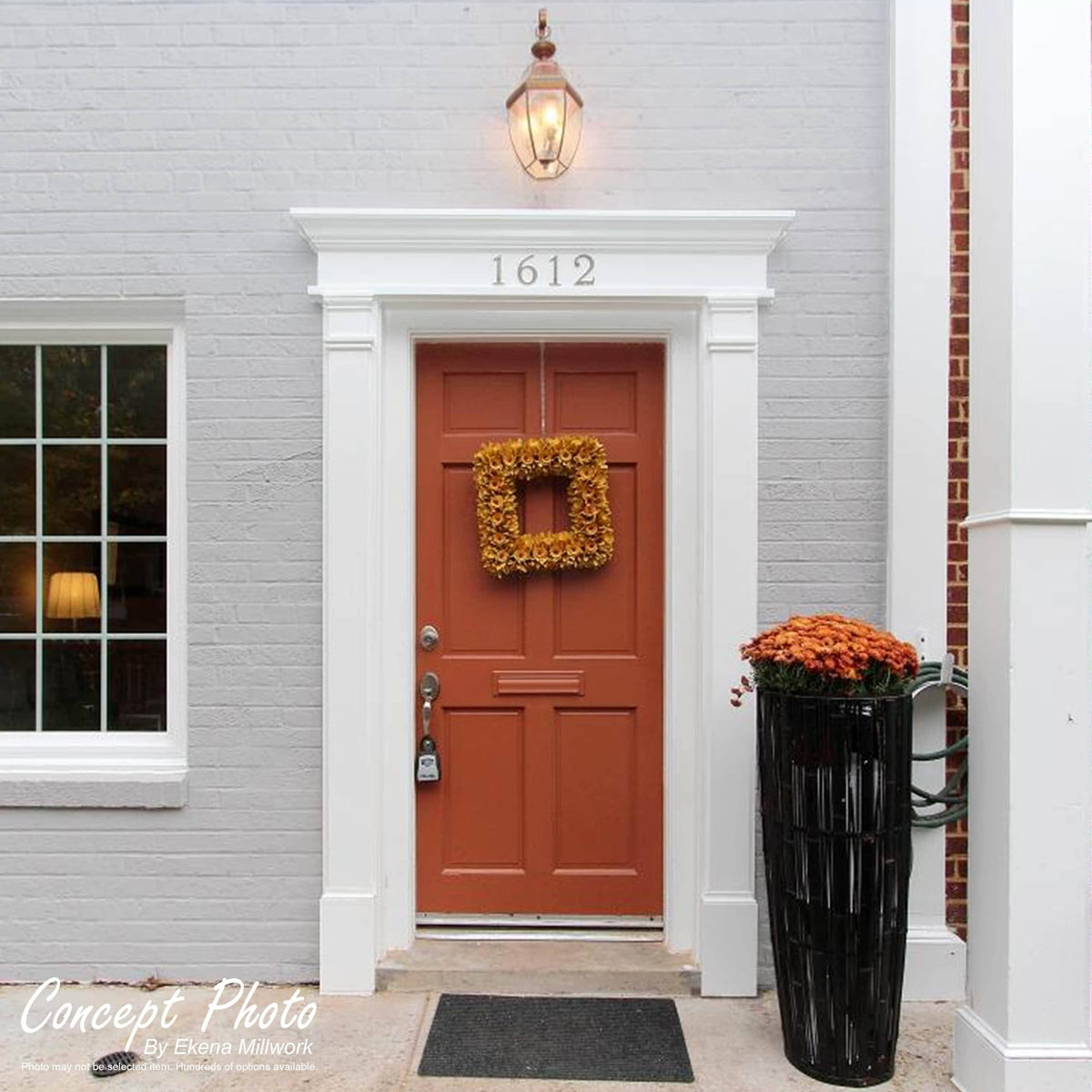 Plain PVC Pilaster with Standard Capital & Base (Pair) S5796