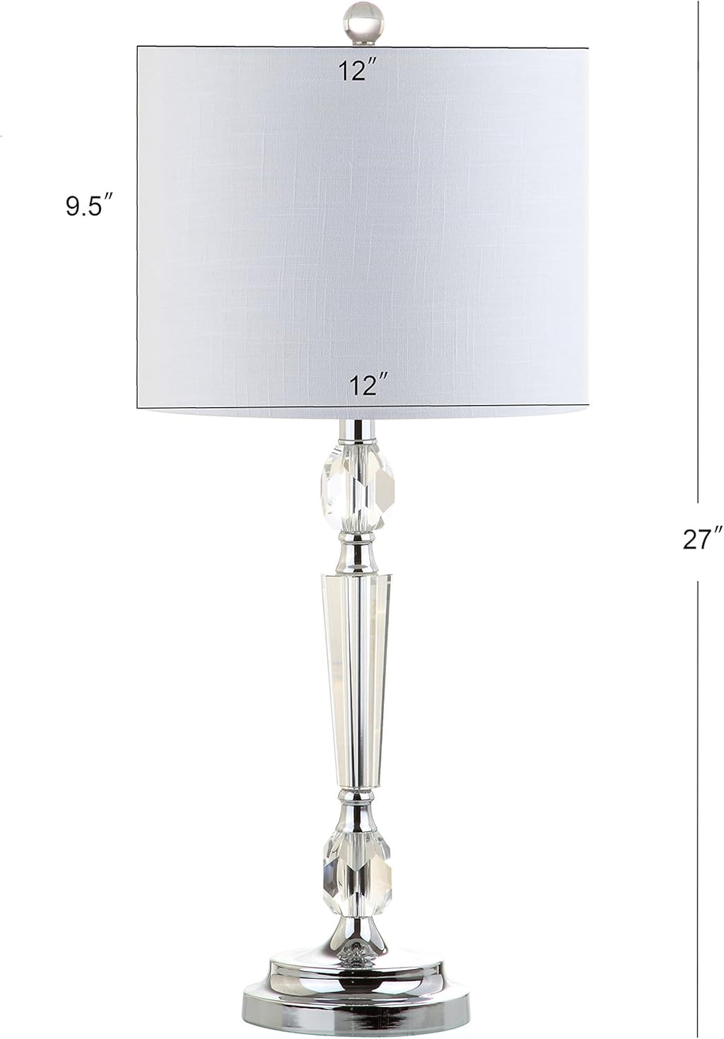 Clear Crystal LED Table Lamp Set of 2 T70037