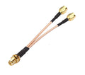 SMA Female to Dual SMA Male Cable Splitter Combiner 6-inch +2pcs SMA Female to TS9 Male Adapter I546