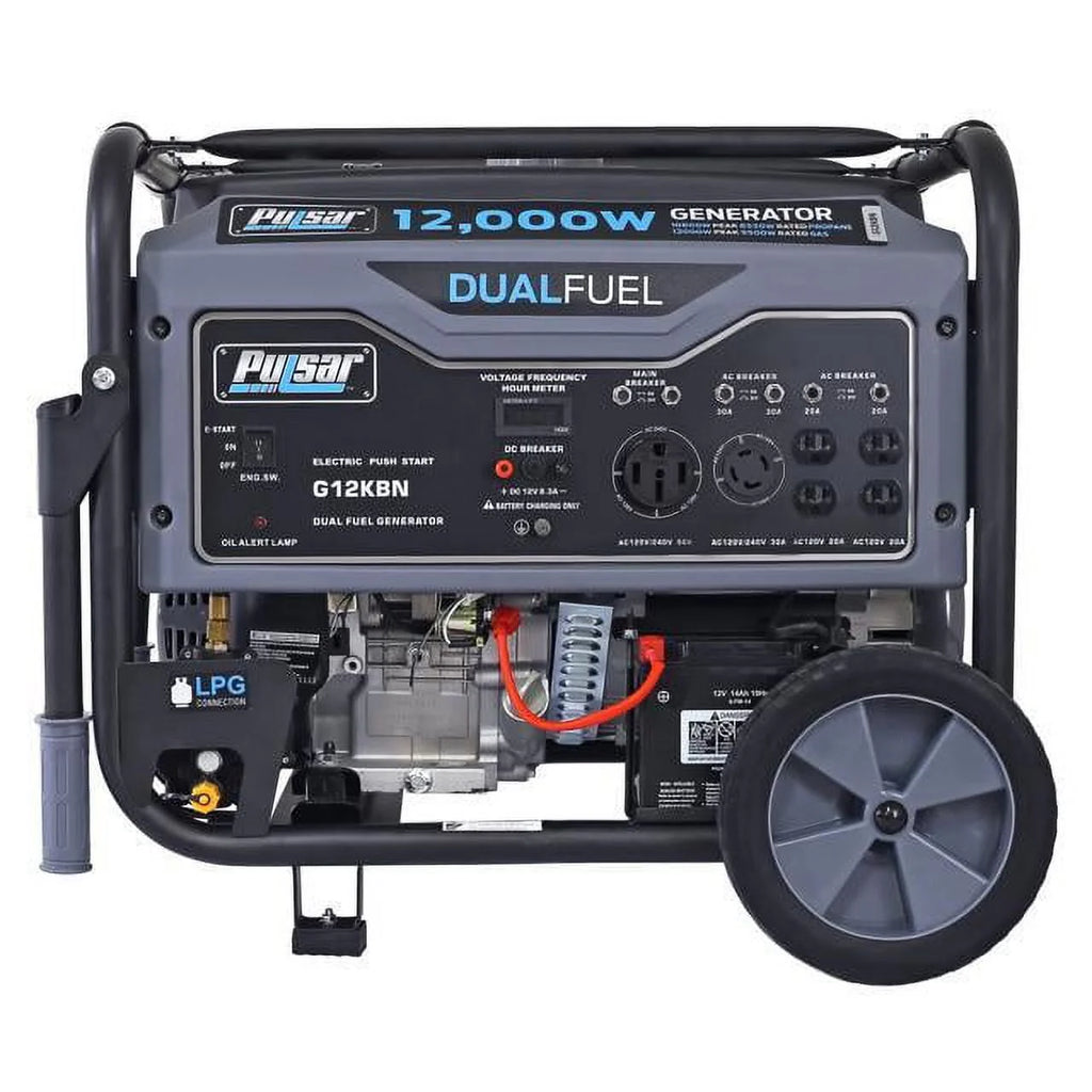 12,000W Dual Fuel Portable Generator with Electric Start D37751