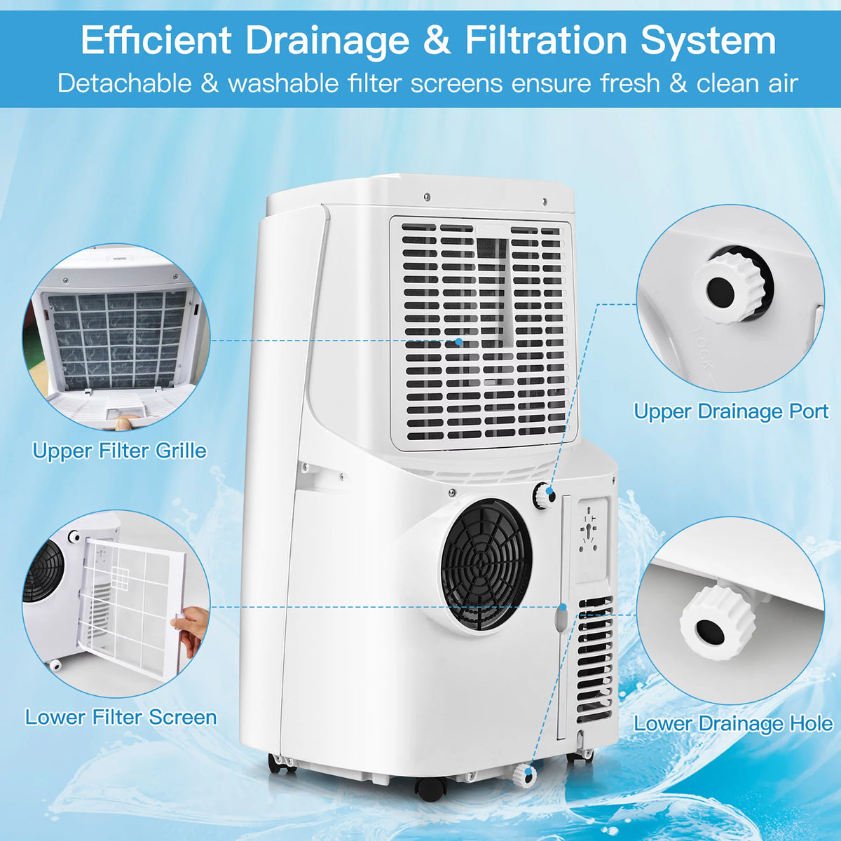 8150 BTU Portable Air Conditioner 3-in-1 K705