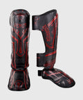 Black/Red Large Shin Guards X600