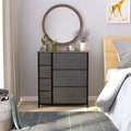 Cool Gray 7 Drawer Fabric Dresser R81093