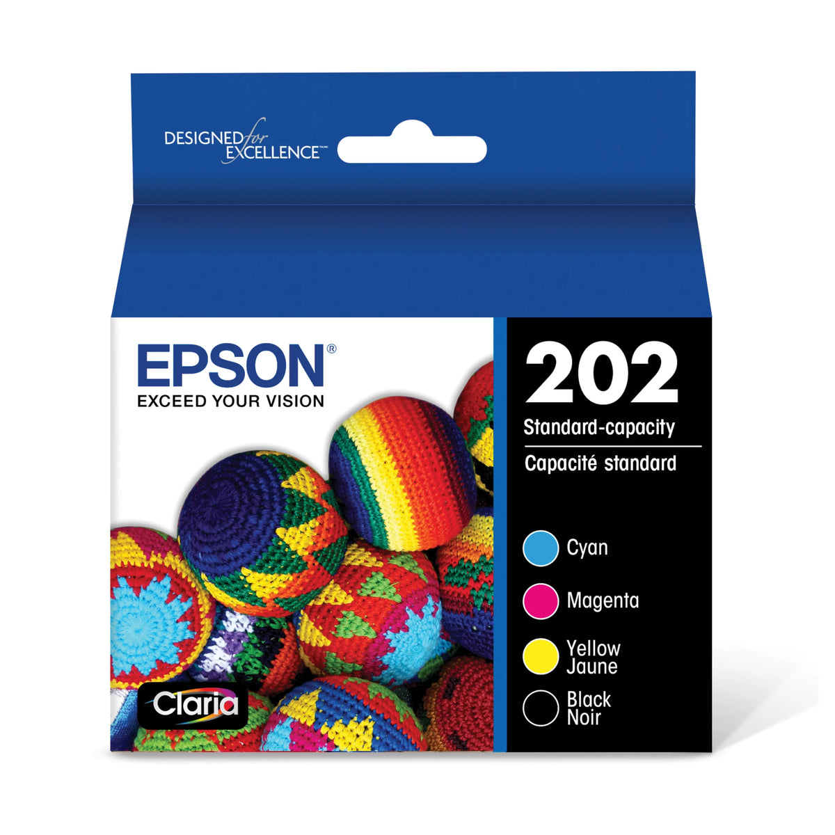EPSON 202 Claria Ink Standard Capacity Black & Color Cartridge Combo Pack S611719