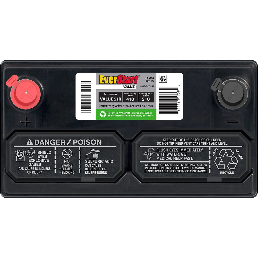 Lead Acid Automotive Battery Group Size 51R 12 Volt 410 CCA U24229
