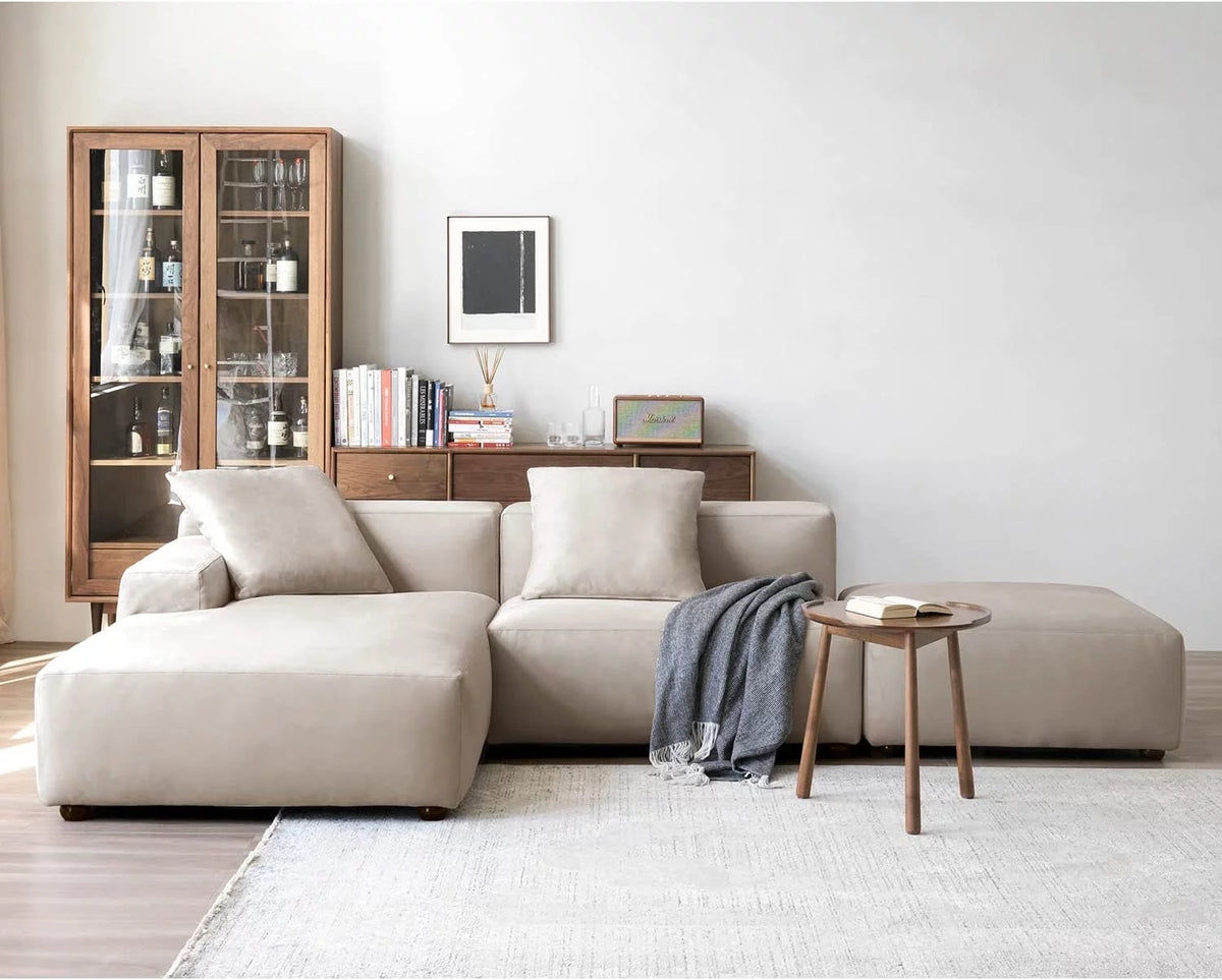 L-Shape Sectional Sofa Set with Chaise Lounge Q8077