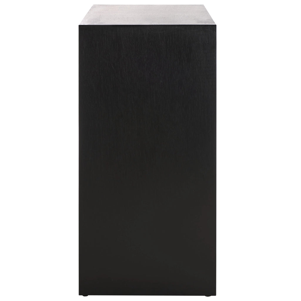 Black Wood Console Table with Drawer V235
