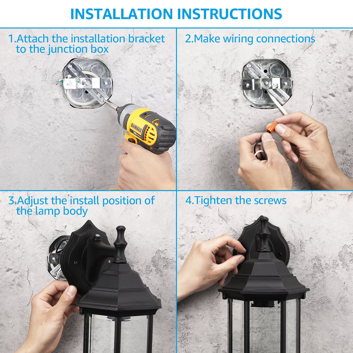 Outdoor Wall Lights, Dusk to Dawn K4592