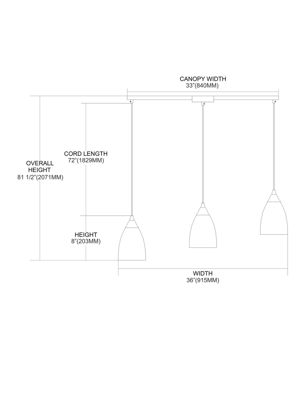 3 Light Pendant in Satin Nickel and Creme Glass Z187910