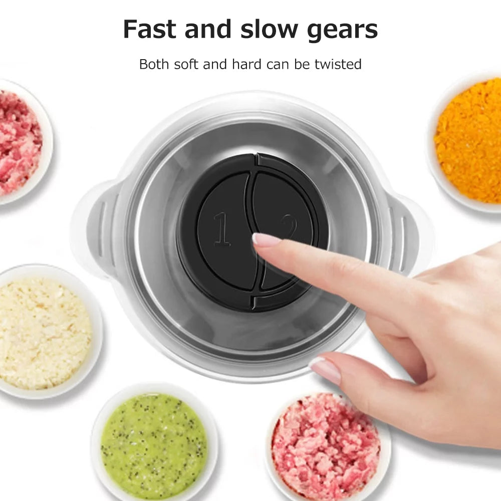 Electric Food Grinder 8cup Stainless Steel 2 Gears 250W U287281