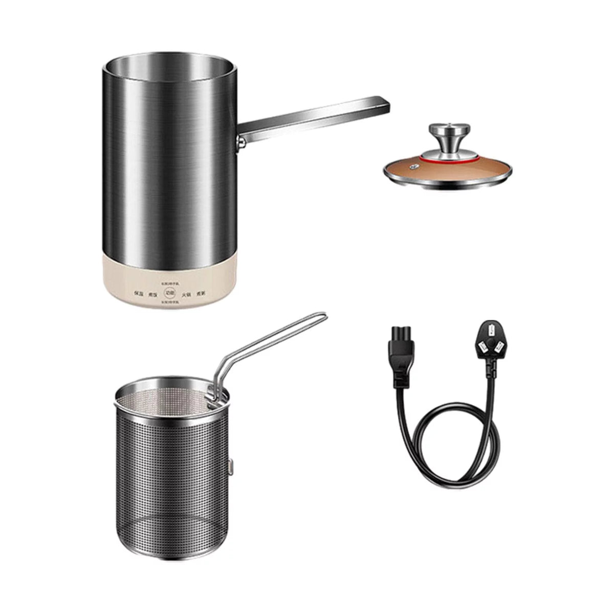 Electric Deep Fryer Pot with Lid and Hook X669304