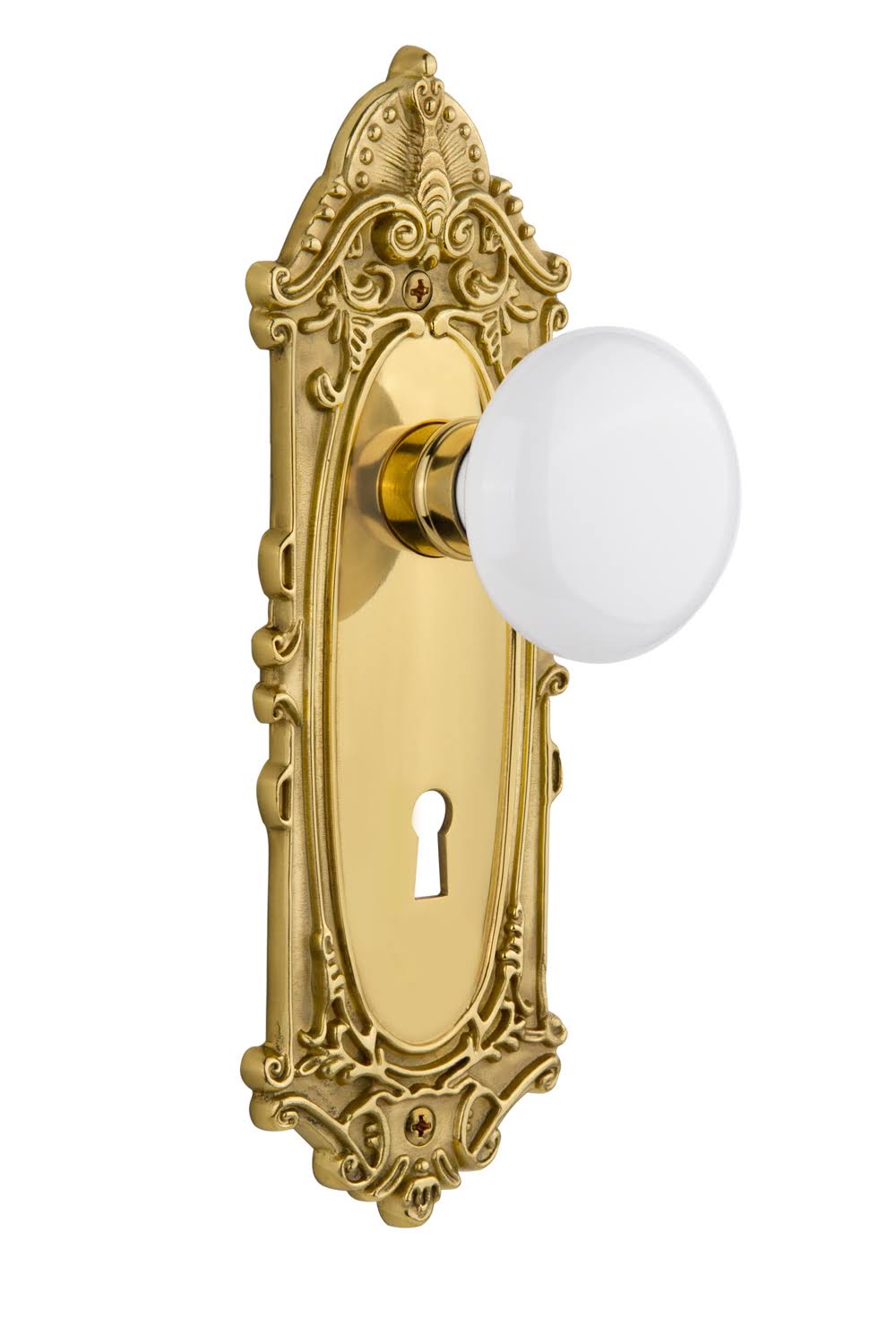 White Porcelain Door Knob P97909