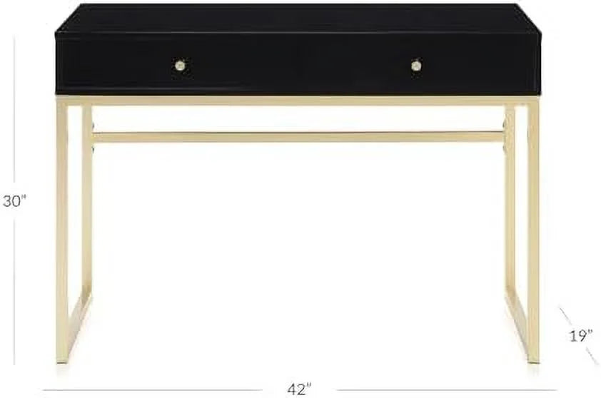 White Vanity Desk with 2 Drawers Q2941