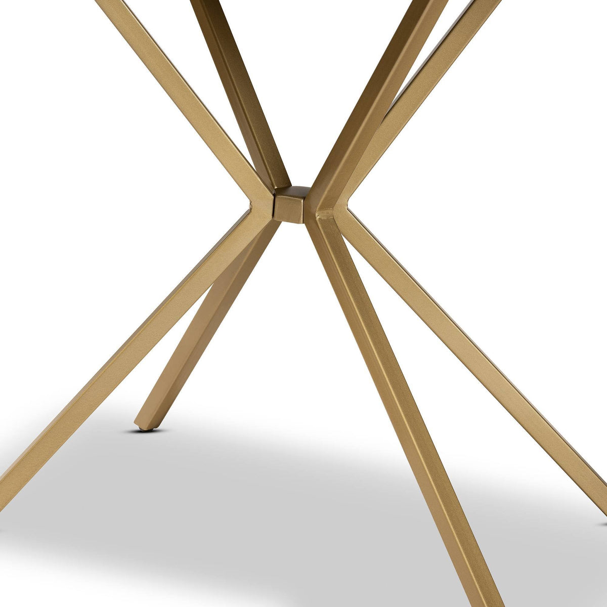 Walnut Finished Wood and Gold Finished Metal Console Table P7080