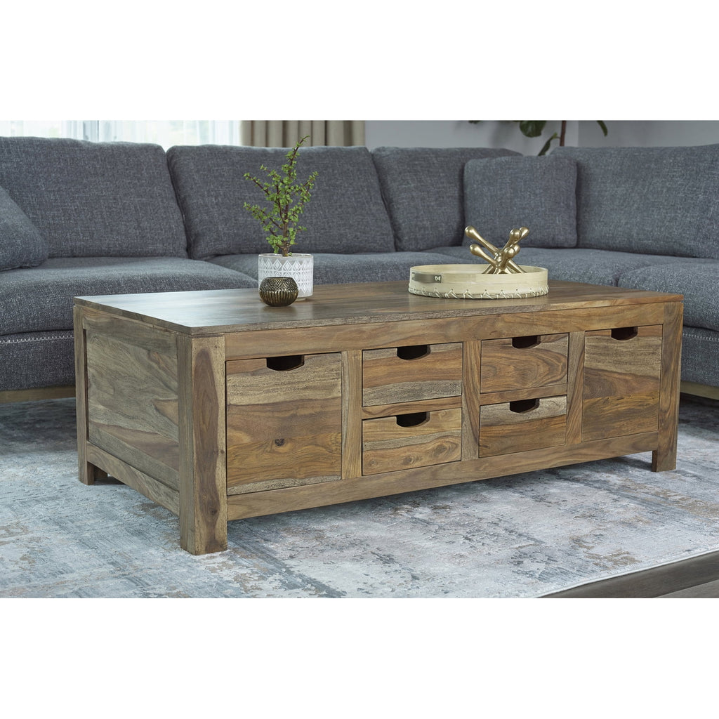 Wood 6-drawer Storage Coffee Table I598
