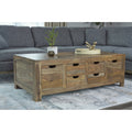 Wood 6-drawer Storage Coffee Table I598