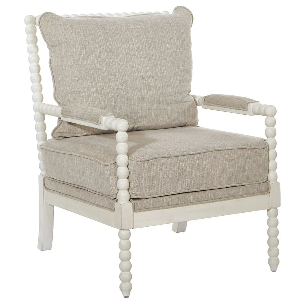 Linen White Fabric Chair N510446