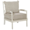 Linen White Fabric Chair N510446