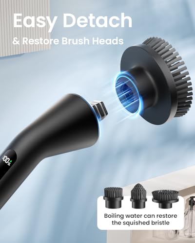 Cordless Electric Spin Scrubber with 7 Brush Heads D174111