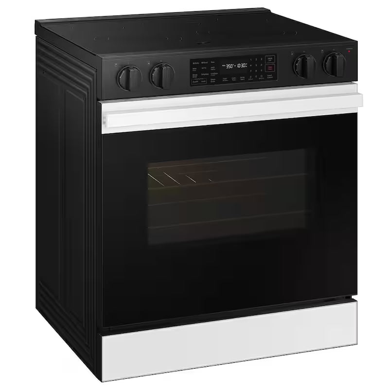 30 in. 6.3 cu. ft. 5 Element Slide-In Electric Range with Air Fry in White Glass T803969