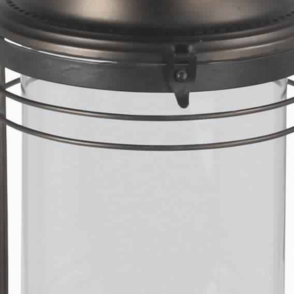 Bronze Metal Glass Candle Lantern V586044