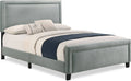 Gray Linen Upholstered Bed Y189790
