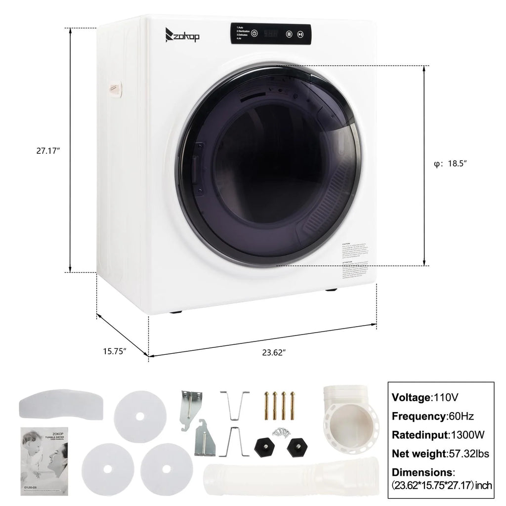 Portable 3.5 cu ft Compact Electric Dryer V52151