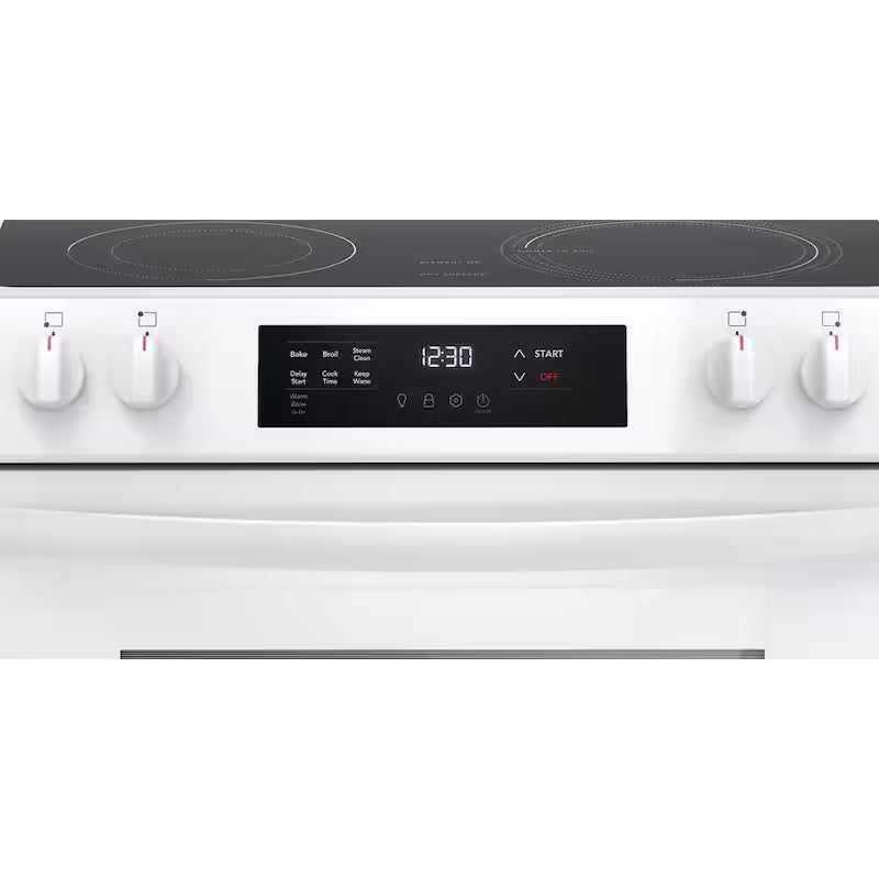 5-Element Slide-In Electric Range with Steam Clean in White G765082