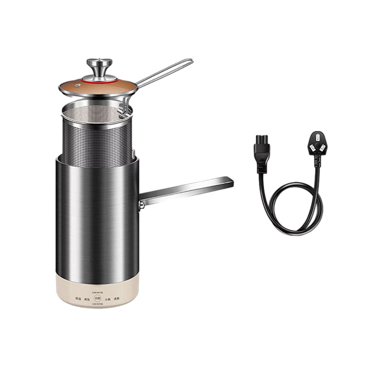Electric Deep Fryer Pot with Lid and Hook X669304