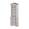 Weathered White and Washed Gray Tree House Bookcase R4976
